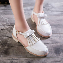 Load image into Gallery viewer, Women&#39;s Strap Fringe Design Oxfords