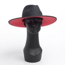 Load image into Gallery viewer, Blue Navy Two-toned Fedora Brim Hats For Women - Ailime Designs