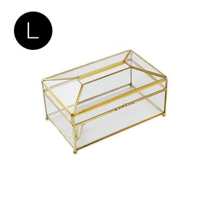 European Style Glass Design Tissue Box Holder - Ailime Designs