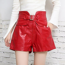 Load image into Gallery viewer, Women Sassy Genuine Leather Shorts – Streetwear Fashions