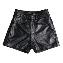 Load image into Gallery viewer, Women Sassy Genuine Leather Shorts – Streetwear Fashions