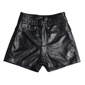 Women Sassy Genuine Leather Shorts – Streetwear Fashions