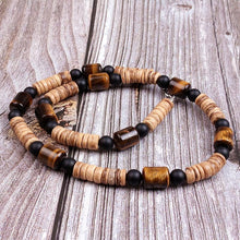 Load image into Gallery viewer, Men&#39;s Beautiful Natural Tiger Eye Stone Beaded Necklace – Jewelry Craft Supplies