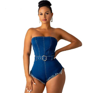 Women’s Chic Style Denim Rompers – Streetwear Fashions