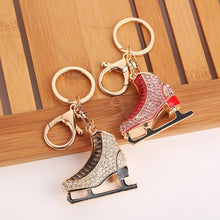 Load image into Gallery viewer, Rhinestone Ice Skates Keychain Holders - Purse Accessories