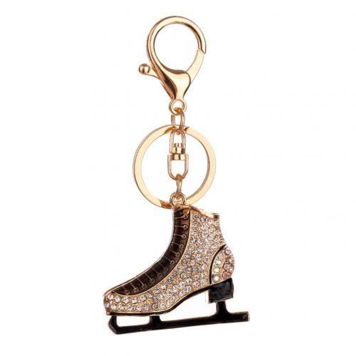 Rhinestone Ice Skates Keychain Holders - Purse Accessories