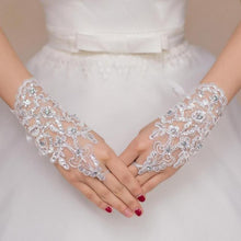 Load image into Gallery viewer, Elegant Bridal Wedding Gloves - Ailime Designs