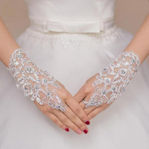 Elegant Bridal Wedding Gloves - Ailime Designs