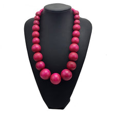 Load image into Gallery viewer, Women&#39;s Colorful Bohemian Style Wood Bead Necklaces