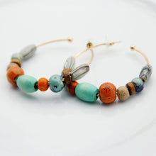 Load image into Gallery viewer, Beautiful Natural Wood  Beaded Earrings – Jewelry Craft Supplies