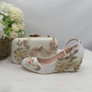 Women’s Beautiful 2 pc Embroidered Design Shoe Sets – Fashion Footwear