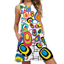 Load image into Gallery viewer, Women’s Screen Print Design Dresses– Street Style Fashions