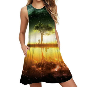 Women’s Screen Print Design Dresses– Street Style Fashions