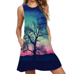 Women’s Screen Print Design Dresses– Street Style Fashions