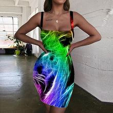 Load image into Gallery viewer, Women&#39;s Screen Print Dresses - Street Style Fashions