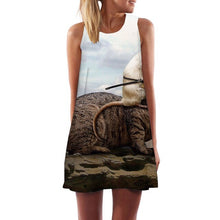 Load image into Gallery viewer, Women&#39;s Screen Print Dresses - Street Style Fashions