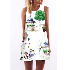 Women's Screen Print Dresses - Street Style Fashions