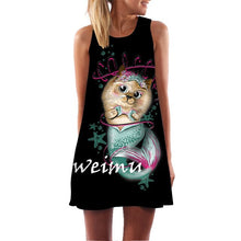 Load image into Gallery viewer, Women&#39;s Screen Print Dresses - Street Style Fashions