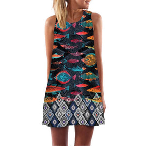 Women's Screen Print Dresses - Street Style Fashions