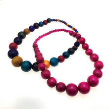 Load image into Gallery viewer, Women&#39;s Colorful Bohemian Style Wood Bead Necklaces