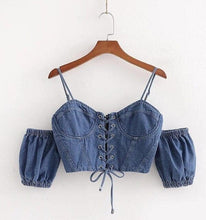 Load image into Gallery viewer, Women’s Chic Style Denim Tops – Streetwear Fashions