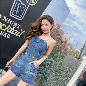 Women’s Chic Style Denim Rompers – Streetwear Fashions