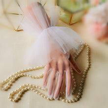 Load image into Gallery viewer, Bridal Lace Trim Gloves – Fine Quality Wedding Accessories