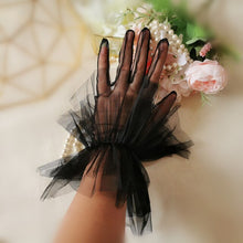 Load image into Gallery viewer, Bridal Lace Trim Gloves – Fine Quality Wedding Accessories