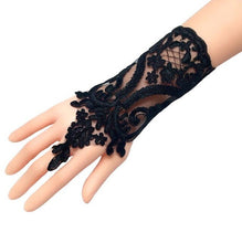 Load image into Gallery viewer, Bridal Lace Trim Gloves – Fine Quality Wedding Accessories