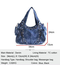 Load image into Gallery viewer, High Street Denim Style Handbags - Ailime Designs