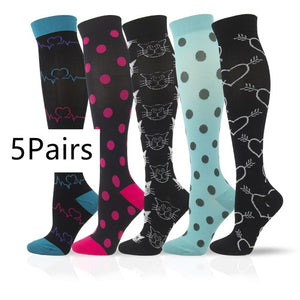 Women's Long Knitted Knee Length Socks - Ailime Designs