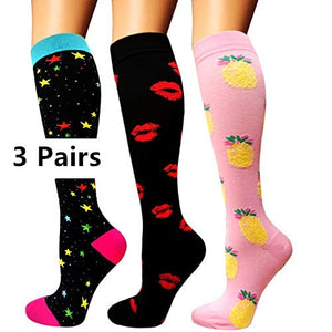 Women's Long Knitted Knee Length Socks - Ailime Designs