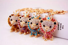 Load image into Gallery viewer, Lion Rhinestone Keychain Holders - Purse Accessories