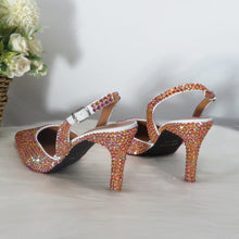 Load image into Gallery viewer, Women’s Beautiful 2 pc Crystal Design Shoe Sets – Fashion Footwear