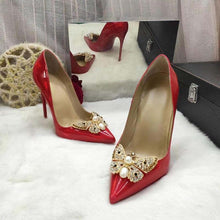 Load image into Gallery viewer, Women’s Red Hot Stylish Fashion Apparel - Classic Bridal Pumps