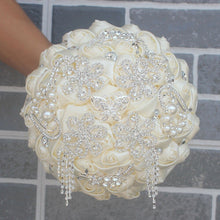 Load image into Gallery viewer, Bridal Accessories - Wedding Rhinestones Trim Flower Bouquets