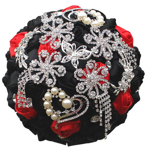 Bridal Accessories - Wedding Rhinestones Trim Flower Bouquets