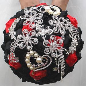 Bridal Accessories - Wedding Rhinestones Trim Flower Bouquets