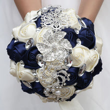 Load image into Gallery viewer, Bridal Accessories - Wedding Rhinestones Trim Flower Bouquets