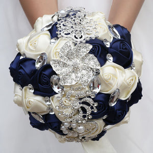 Bridal Accessories - Wedding Rhinestones Trim Flower Bouquets