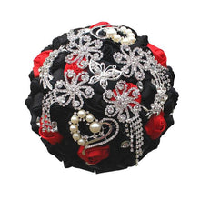 Load image into Gallery viewer, Bridal Accessories - Wedding Rhinestones Trim Flower Bouquets