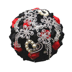 Bridal Accessories - Wedding Rhinestones Trim Flower Bouquets