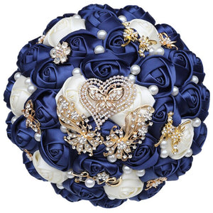 Bridal Accessories - Wedding Rhinestones Trim Flower Bouquets