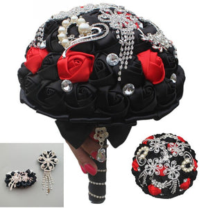 Bridal Accessories - Wedding Rhinestones Trim Flower Bouquets