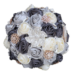 Bridal Accessories - Wedding Rhinestones Trim Flower Bouquets