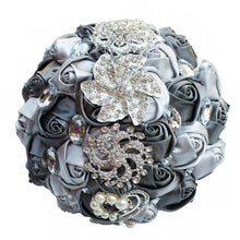 Load image into Gallery viewer, Bridal Accessories - Wedding Rhinestones Trim Flower Bouquets