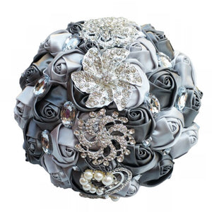 Bridal Accessories - Wedding Rhinestones Trim Flower Bouquets