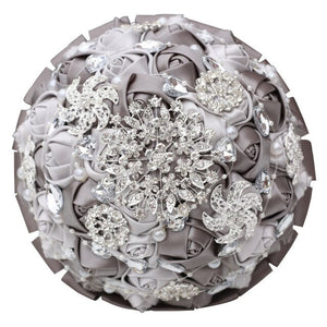 Bridal Accessories - Wedding Rhinestones Trim Flower Bouquets