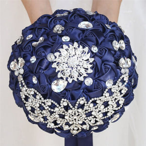 Bridal Accessories - Wedding Rhinestones Trim Flower Bouquets