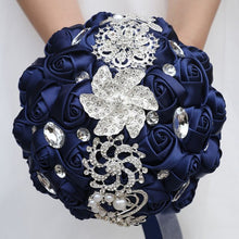 Load image into Gallery viewer, Bridal Accessories - Wedding Rhinestones Trim Flower Bouquets